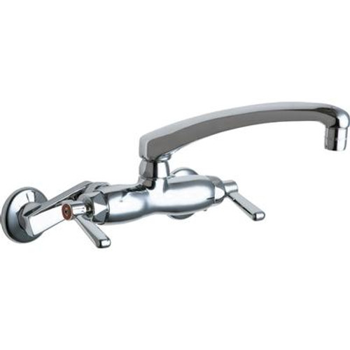Chicago Faucets 445-L8ABCP E-CAST Hot & Cold Water Service Sink Faucet