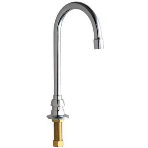 Chicago Faucets 626-E3ABCP E-CAST Remote Rigid/Swing Gooseneck Spout