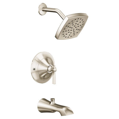 Moen Flara Posi Temp Pressure Balancing Eco Performance Tub and Shower Trim Kit Polished in Polished Nickel - TS2913EPNL