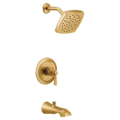 Moen Flara M CORE 3 Series 1 Handle Eco Performance Tub and Shower Trim Kit in Brushed Gold - UTS3913EPBG