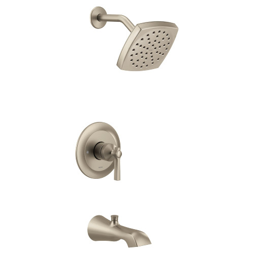 Moen Flara M CORE 3 Series 1 Handle Eco Performance Tub and Shower Trim Kit in Brushed Nickel - UTS3913EPBN