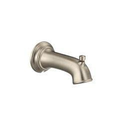 Moen Dartmoor 1/2 Inch Slip Fit Connection Diverter Tub Spout in Brushed Nickel - 3737BN