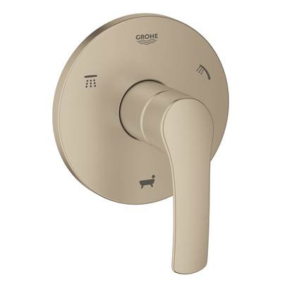 Grohe 19972EN2 Eurosmart New Single-Handle 5-Port Diverter Valve Trim Kit with Lever Handle: Brushed Nickel