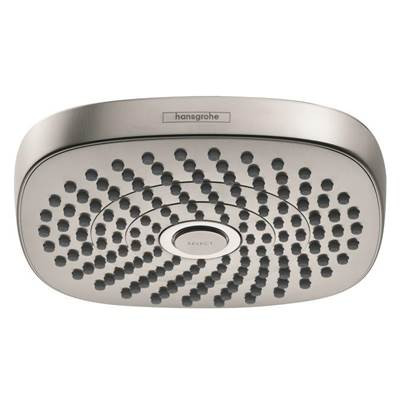 Hansgrohe 26528821 Croma Select E 180 2-Jet Shower Head: Brushed Nickel
