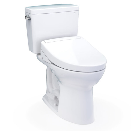 TOTO Drake 2-Piece Elongated Toilet with S5 Bidet Seat, 1.6 GPF in Cotton White