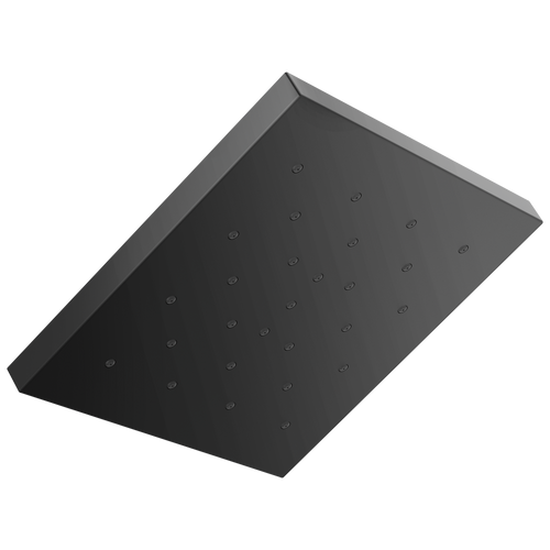 Delta Universal Showering H2OKinetic Single Setting Square Shower Head with UltraSoak 1.75 GPM in Matte Black Finish - 52161-BL