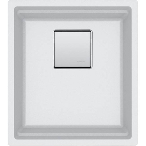 Franke PKG11014PWT Peak Undermount Granite Polar White Single Bowl Sink