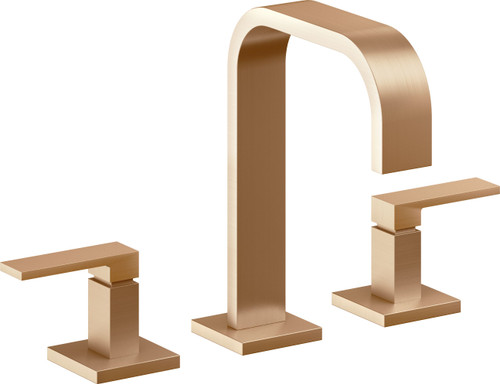 California Faucets Terra Mar 8" Widespread Lavatory Faucet with ZeroDrain in Satin Bronze - 7802ZB-SBZ