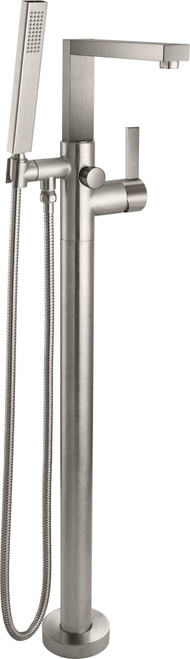 California Faucets Morro Bay Modern Single Hole Floor Mount Tub Filler in Polished Chrome - 7711-E3.20-PC