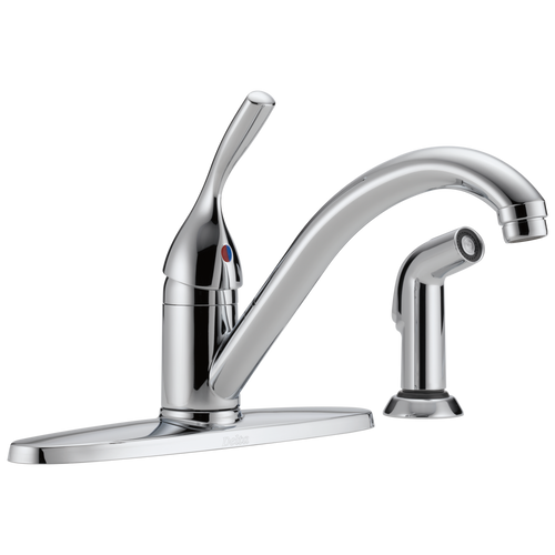 Delta 400LF-HDF Single Handle Commercial Kitchen Faucet w/ Hose/Spray