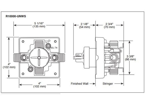 Delta R10000-UNWS Pressure Balance Tub Shower Rough Universal