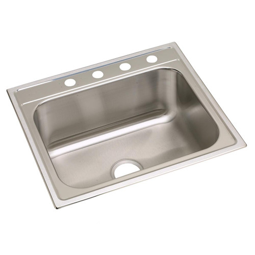 Elkay Dayton Stainless Steel 25" x 22" x 10-1/4" 1-Hole Single Bowl Drop-in Sink