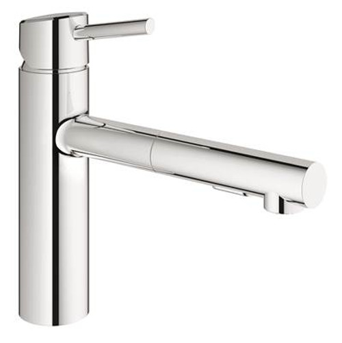 Grohe 31453DC1 Concetto Single-Handle Pull-Out Kitchen Faucet with Dual Spray Super Steel