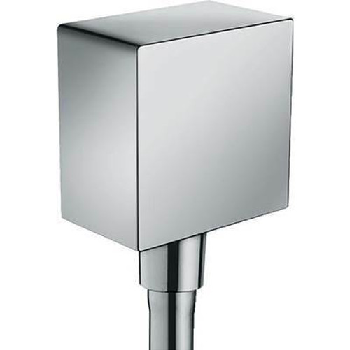 Hansgrohe 26455821 Square Wall Outlet with Check Valves Brushed Nickel