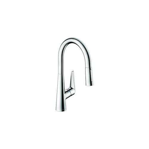 Hansgrohe 72813801 Talis S 2-Spray HighArc Kitchen Faucet, Pull-Down, 1.75 GPM Steel Optik