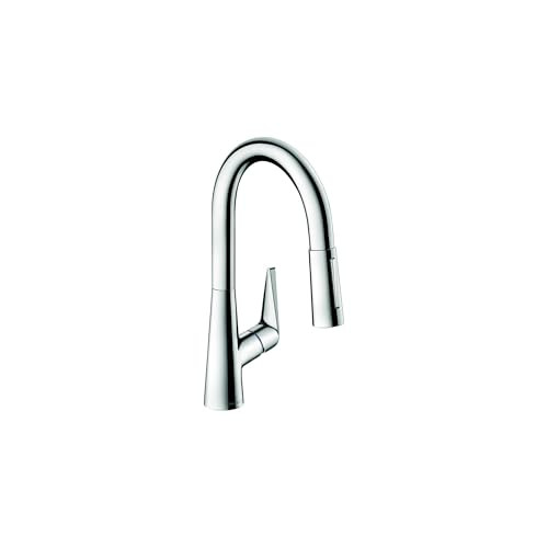 Hansgrohe 72815801 Talis S 2-Spray Prep Faucet, Pull-Out Steel Optik
