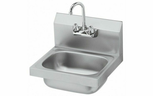 Krowne HS-2L - 16" Wide: Stainless Steel Wall-Mount Hand Sink w/Faucet & Drain