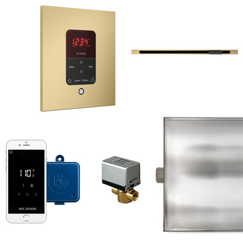 Mr. Steam BTLRL1SSB Butler Linear Steam Generator Control Kit / Package in Square Satin Brass