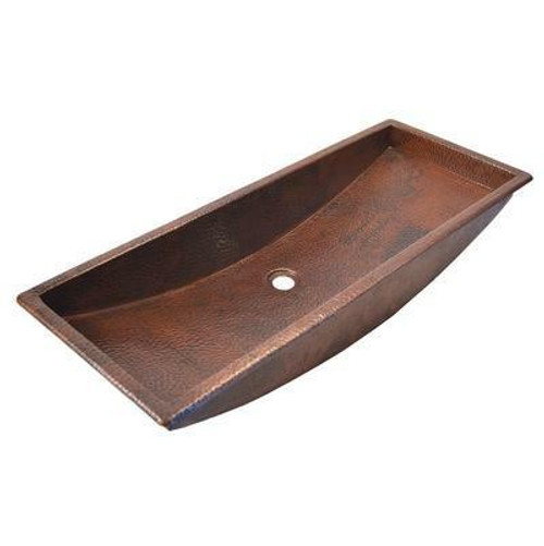 Native Trails CPS208 Trough 48 Bathroom Sink in Antique Copper