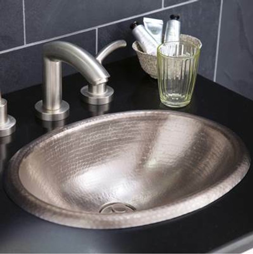 Native Trails CPS540 Rolled Classic Hommered Copper Self-Rimming Bathroom Sink