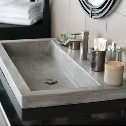 Native Trails NSL3619-A Trough 3619 Bathroom Sink: Ash