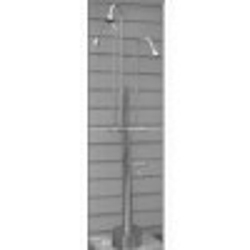 Outdoor Shower Company PS-3300-3X-ADA Free Standing ADA Cold Water Shower w/3 Heads, Foot Shower & Hose Faucet