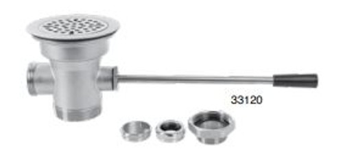 Pasco 33120 Lever Commercial Sink Drain For 3" Sink Openings