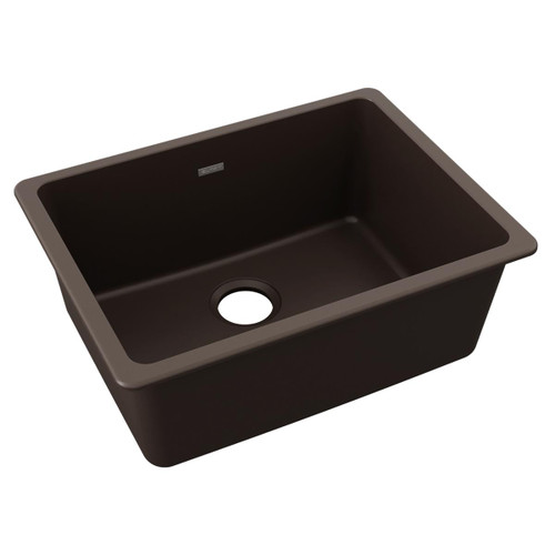 Elkay Quartz Classic 24-5/8" x 18-1/2" x 9-1/2" Single Bowl Undermount Sink Mocha