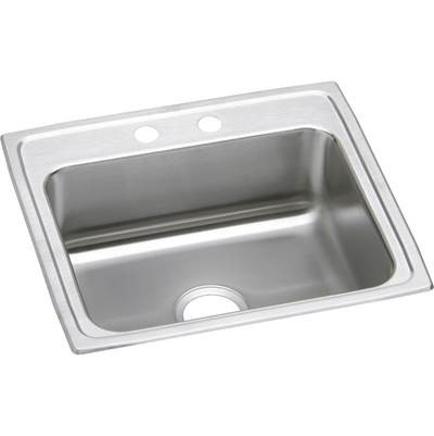 Elkay LRAD2219651 Lustertone Classic Stainless Steel 22" x 19-1/2" x 6-1/2", Single Bowl Drop-in ADA Sink