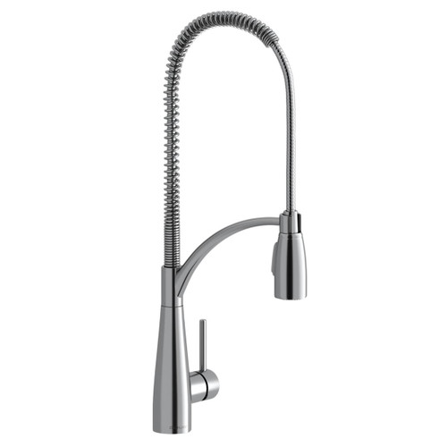 Elkay Avado Single Hole Kitchen Faucet with Semi-professional Spout Forward Only Lever Handle Chrome