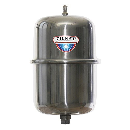 Zilmet ZS18 4.8 gal in-line: Stainless steel expansion tank with 3/4": Stainless steel NPT connection