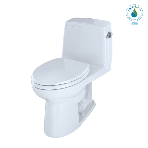 TOTO Eco UltraMax One-Piece Elongated 1.28 GPF ADA Compliant Toilet with Right-Hand Trip Lever, Cotton White - MS854114ELR#01