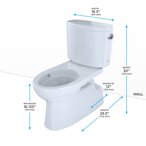 Toto TOTO Vespin II Two-Piece Elongated 1.28 GPF Universal Height Skirted Toilet with CeFiONtect and Right-Hand Trip Lever, Cotton White - CST474CEFRG#01 Toto TOTO Vespin II Two-Piece Elongated 1.28 GPF Universal Height Skirted Toilet with CeFiONtect and Right-Hand Trip Lever, Cotton White - CST474CEFRG#01