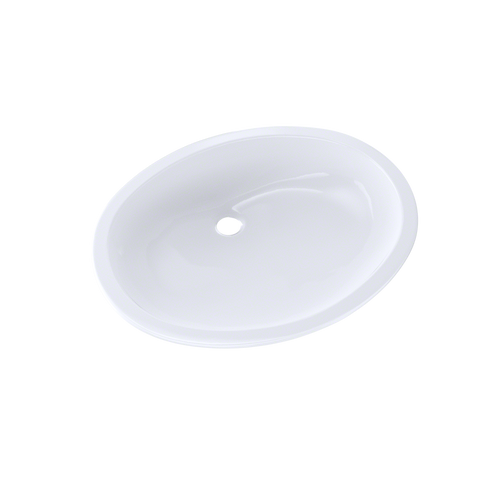 Toto LT597G#01 Dantesca Oval Undermount Bathroom Sink with CeFiONtect: Cotton White