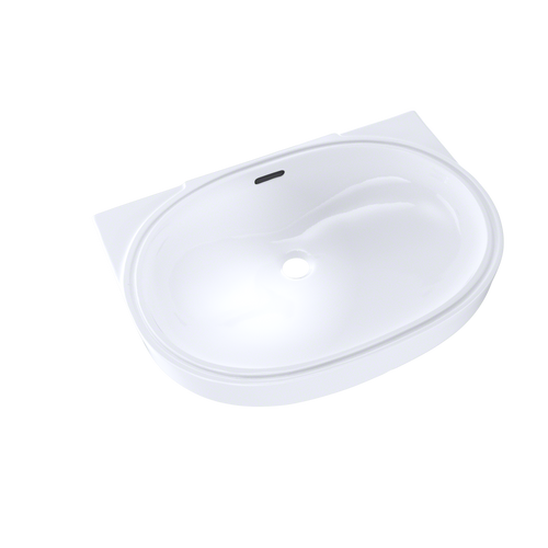 Toto LT546G#01 Oval 19-11/16" x 13-3/4" Undermount Bathroom Sink with CeFiONtect: Cotton White