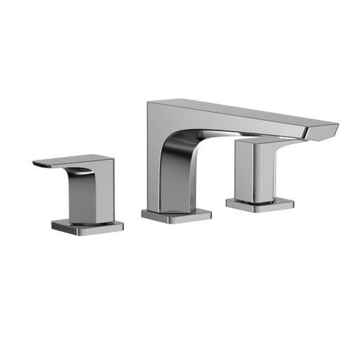 Toto GE Two-Handle Deck-Mount Roman Tub Filler Trim, Polished Chrome - TBG01201U#CP