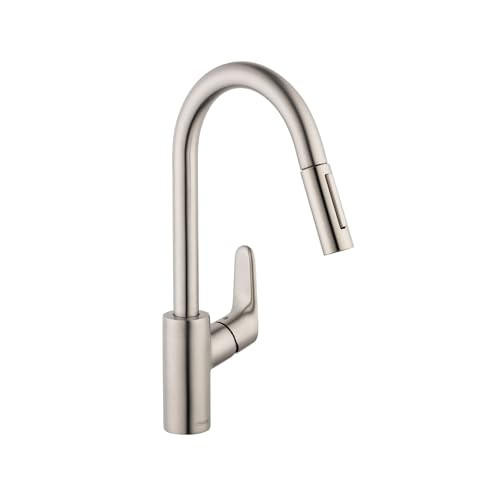 Hansgrohe 04506801 Focus HighArc Prep Kitchen w/PullDown Steel Optik