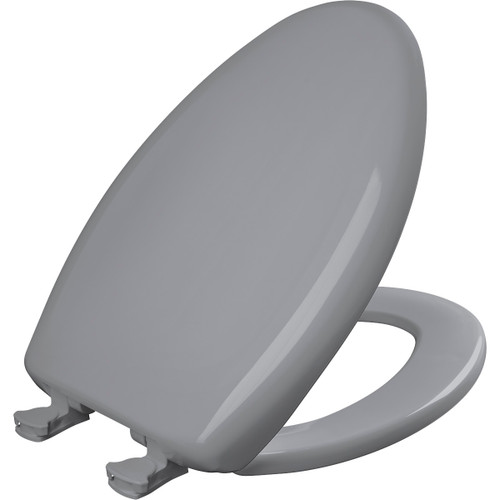 Bemis 1200SLOWT 032 Elongated Plastic Toilet Seat in Country Grey with STA-TITE Seat Fastening System, EasyClean and WhisperClose Hinge