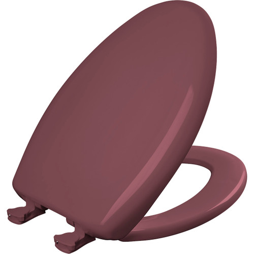 Bemis 1200SLOWT 343 Elongated Plastic Toilet Seat in Raspberry with STA-TITE Seat Fastening System, EasyClean and WhisperClose Hinge
