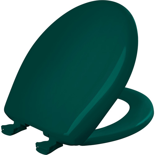 Bemis 200SLOWT 655 Round Plastic Toilet Seat in Teal with STA-TITE Seat Fastening System, EasyClean and WhisperClose Hinge