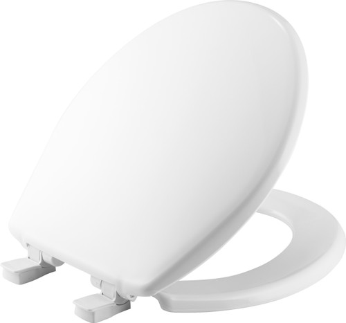 Bemis 730SLEC 000 Round Plastic Toilet Seat in White with EasyClean and WhisperClose