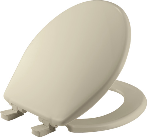 Bemis 730SLEC 006 Round Plastic Toilet Seat in Bone with EasyClean and WhisperClose