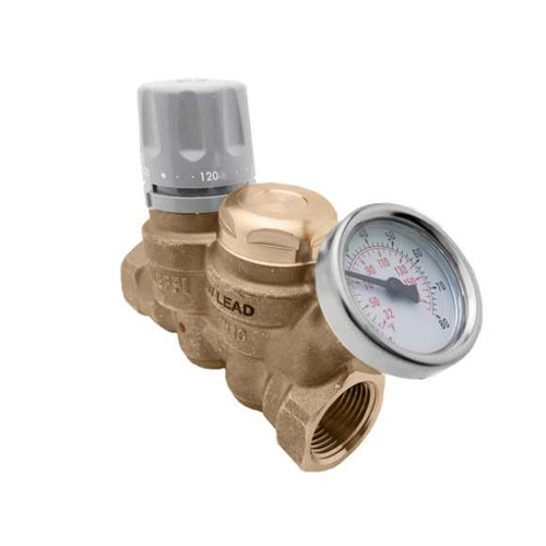 Caleffi 116150AC001 ThermoSetter Adjustable Thermal Balancing Valve 3/4" FNPT w/ Check Valve With isolation valves