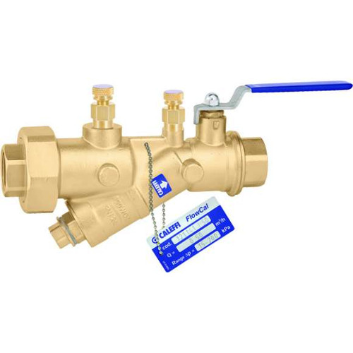 Caleffi 121361A 20G FlowCal Y Style PIBV Low Lead w/ shut off 1" NPT W/PT Ports 20 GPM