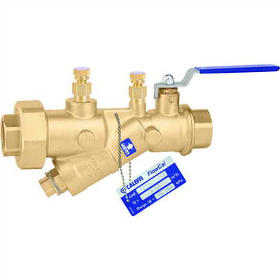 Caleffi 121379A 7G0 FlowCal Y Style PIBV Low Lead w/ shut off 1-1/4" Sweat W/PT Ports 7 GPM
