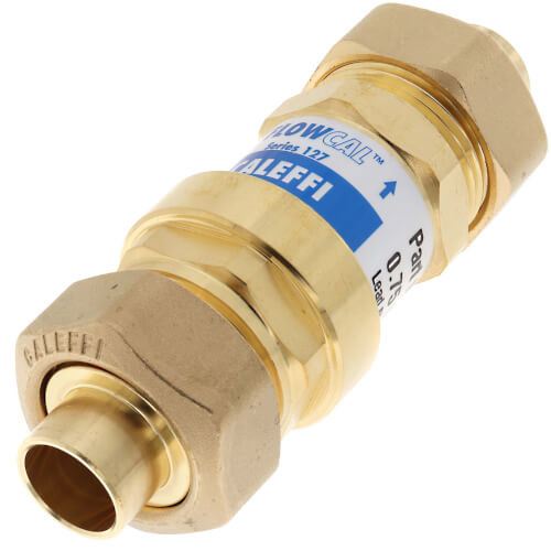 Caleffi FlowCal+ PIBV 1" Sweat w/ Check 2.6 GPM 127169AFC-2G6