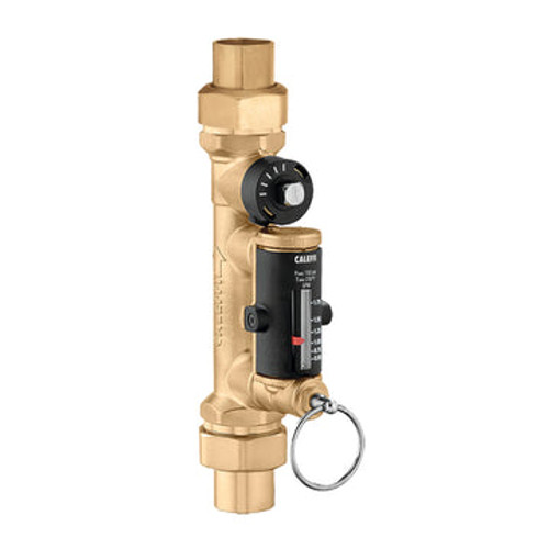Caleffi 132539AFC QuickSetter+ Balancing Valve w/ Flowmeter Union, 3/4" Sweat .5 - 1.75 GPM Low Lead