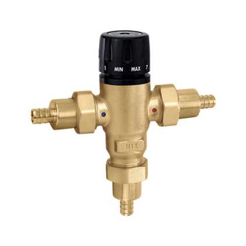 Caleffi 521408AC MixCal 3-Way Mixing Valve 1/2" Pex Expansion w/Check Valves