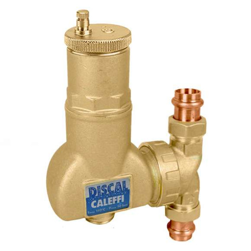 Caleffi 551795A DISCAL Rotating Collar Air Separator 3/4" Seat Union