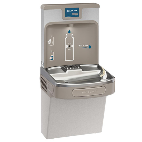 Elkay Enhanced EZH2O Bottle Filling Station & Single ADA Cooler Filtered Refrigerated Light Gray
